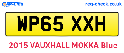 WP65XXH are the vehicle registration plates.
