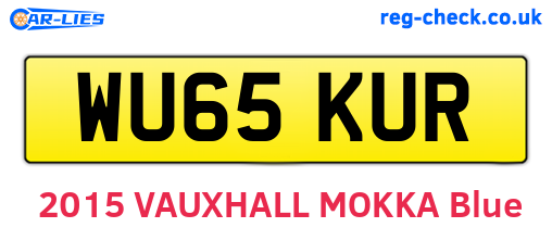 WU65KUR are the vehicle registration plates.