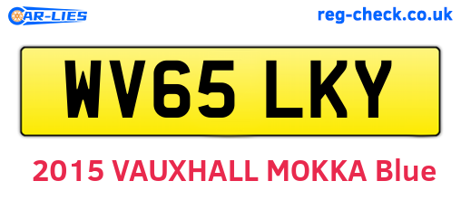 WV65LKY are the vehicle registration plates.