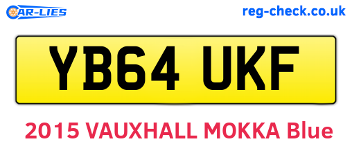 YB64UKF are the vehicle registration plates.