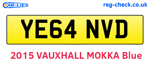 YE64NVD are the vehicle registration plates.