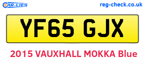YF65GJX are the vehicle registration plates.