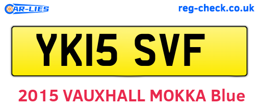 YK15SVF are the vehicle registration plates.