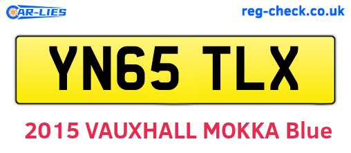 YN65TLX are the vehicle registration plates.