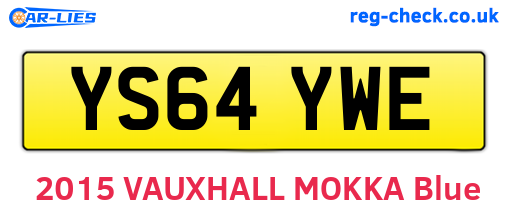 YS64YWE are the vehicle registration plates.