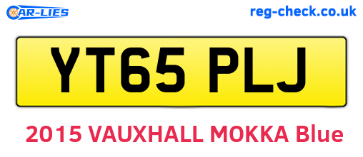 YT65PLJ are the vehicle registration plates.