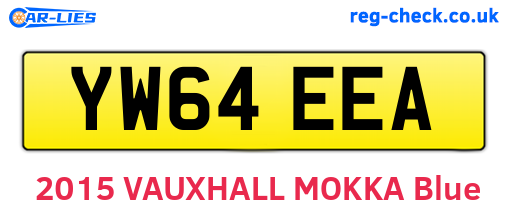 YW64EEA are the vehicle registration plates.