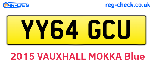 YY64GCU are the vehicle registration plates.