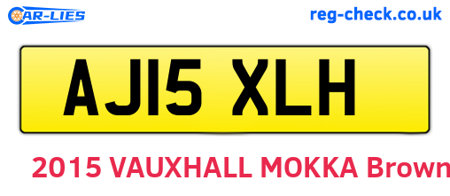 AJ15XLH are the vehicle registration plates.