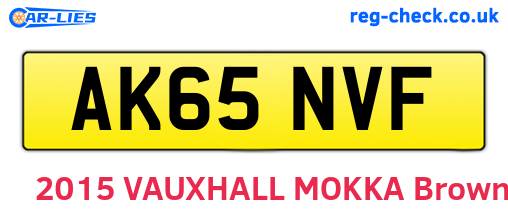 AK65NVF are the vehicle registration plates.