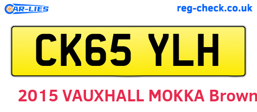 CK65YLH are the vehicle registration plates.