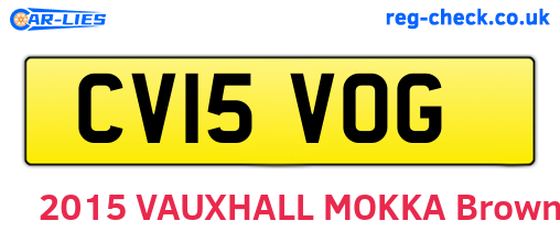 CV15VOG are the vehicle registration plates.