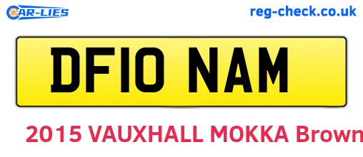 DF10NAM are the vehicle registration plates.