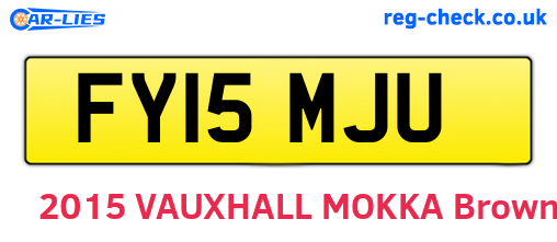 FY15MJU are the vehicle registration plates.