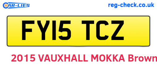 FY15TCZ are the vehicle registration plates.