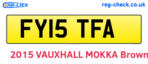 FY15TFA are the vehicle registration plates.