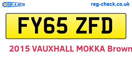 FY65ZFD are the vehicle registration plates.