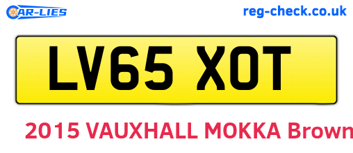 LV65XOT are the vehicle registration plates.
