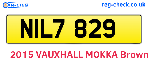 NIL7829 are the vehicle registration plates.