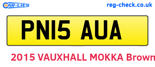 PN15AUA are the vehicle registration plates.
