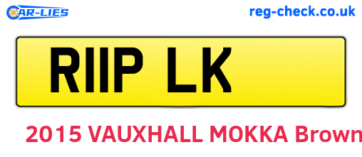 R11PLK are the vehicle registration plates.