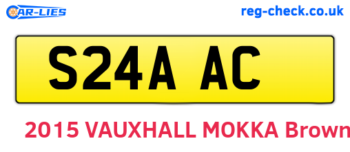 S24AAC are the vehicle registration plates.