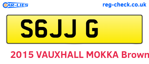 S6JJG are the vehicle registration plates.