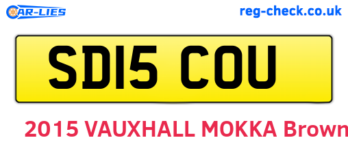 SD15COU are the vehicle registration plates.
