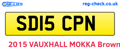 SD15CPN are the vehicle registration plates.