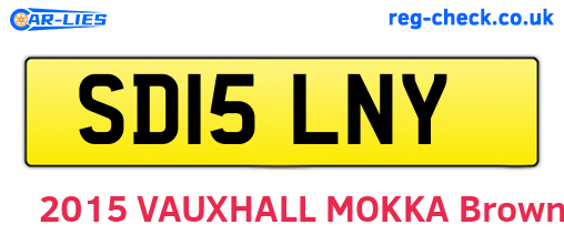 SD15LNY are the vehicle registration plates.
