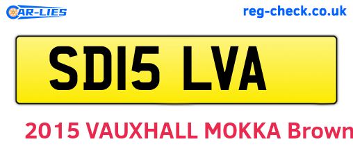 SD15LVA are the vehicle registration plates.
