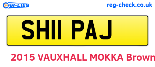 SH11PAJ are the vehicle registration plates.