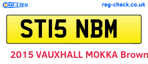 ST15NBM are the vehicle registration plates.