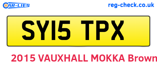 SY15TPX are the vehicle registration plates.