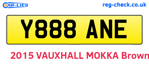 Y888ANE are the vehicle registration plates.