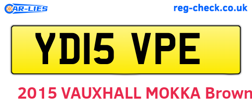 YD15VPE are the vehicle registration plates.