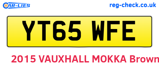 YT65WFE are the vehicle registration plates.