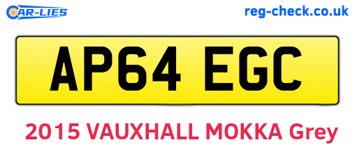 AP64EGC are the vehicle registration plates.