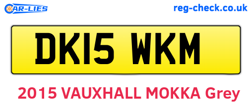 DK15WKM are the vehicle registration plates.