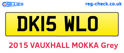 DK15WLO are the vehicle registration plates.