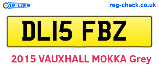 DL15FBZ are the vehicle registration plates.