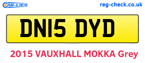 DN15DYD are the vehicle registration plates.