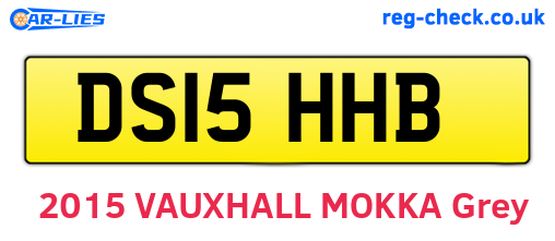 DS15HHB are the vehicle registration plates.