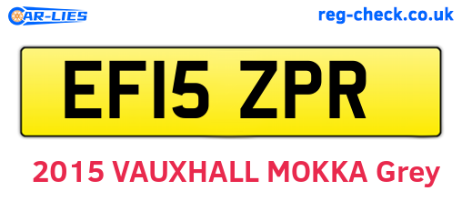 EF15ZPR are the vehicle registration plates.