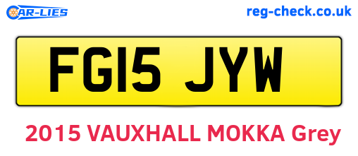 FG15JYW are the vehicle registration plates.
