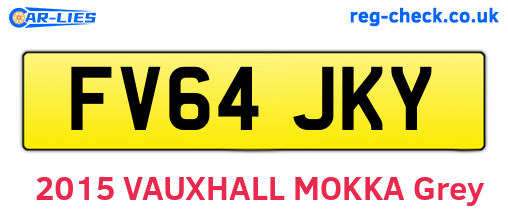 FV64JKY are the vehicle registration plates.