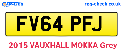 FV64PFJ are the vehicle registration plates.