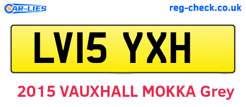 LV15YXH are the vehicle registration plates.