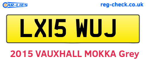 LX15WUJ are the vehicle registration plates.