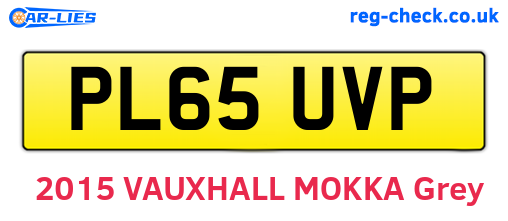 PL65UVP are the vehicle registration plates.